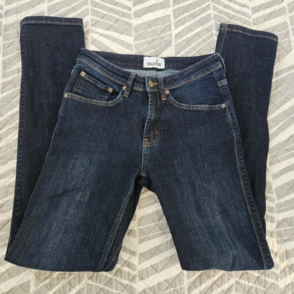 DUER midrise Skinny Indigo Denim Jeans 26x32